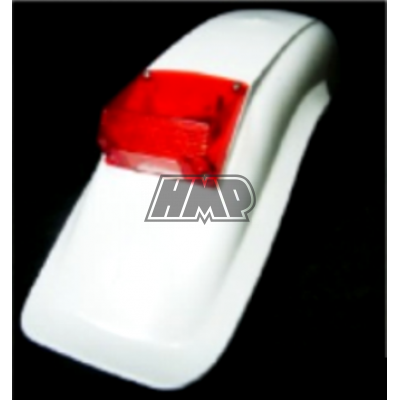 Guarda lamas trás vintage universal ( REPLICA ACERBIS BAJA / MACAL TRAIL 1 / SACHS RE ) branco - HP